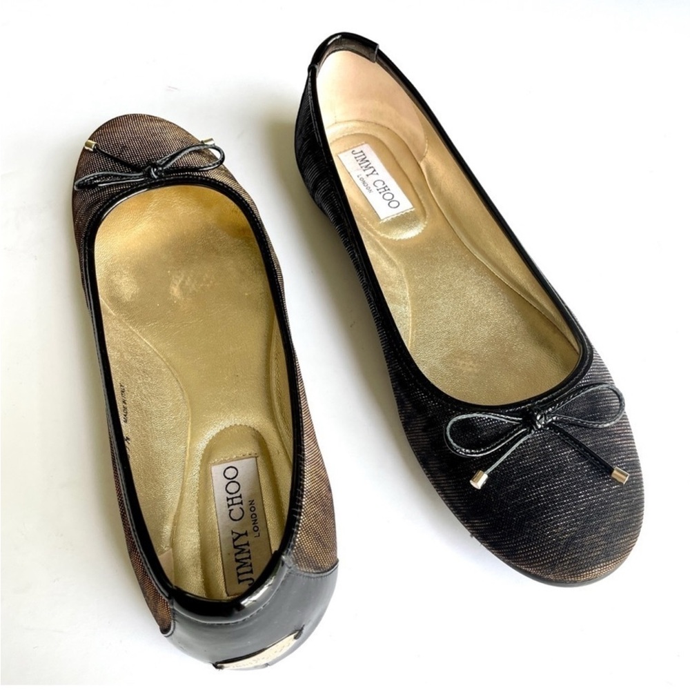Jimmy Choo Black Ballet Flats